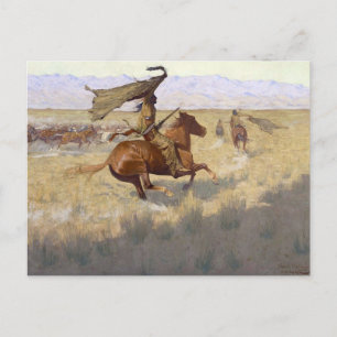 Cartão Postal Estouro de manada indígena americano