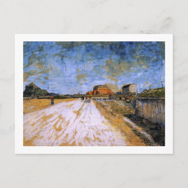 Cartão Postal Estrada Ao Lado De Paris RamParts Van Gogh Fine Ar (Frente)