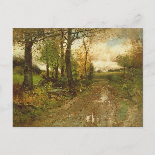 Cartão Postal Estrada através da floresta (Frente)