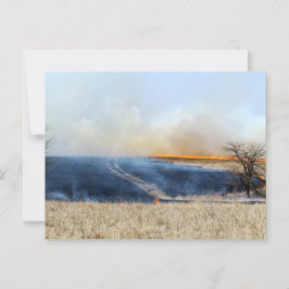 Cartão Postal Estrada através da Prairie Burn 24 x 16