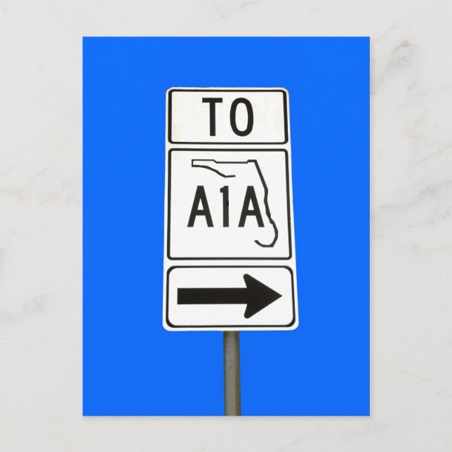 Cartão Postal Estrada de Estado Familiar A1A (Frente)