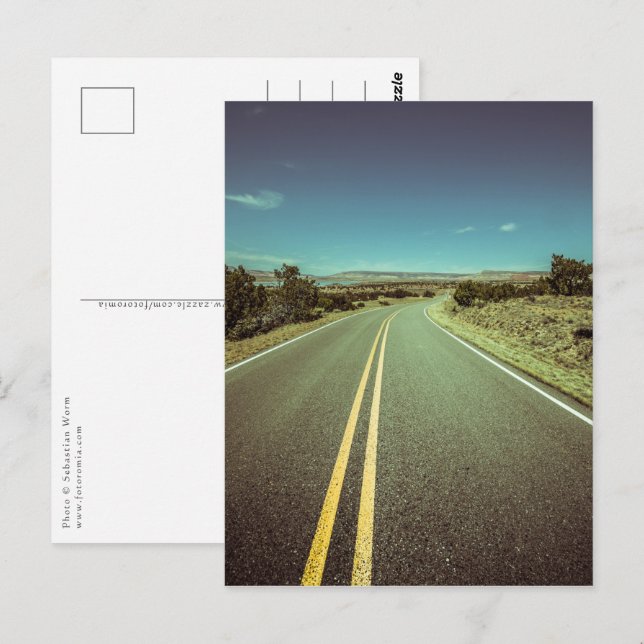 Cartão Postal Estrada de Paisagem dos EUA (Frente/Verso)