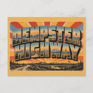 Cartão Postal Estrada Dempster YT Tundra Ártica Arte Montanhoso