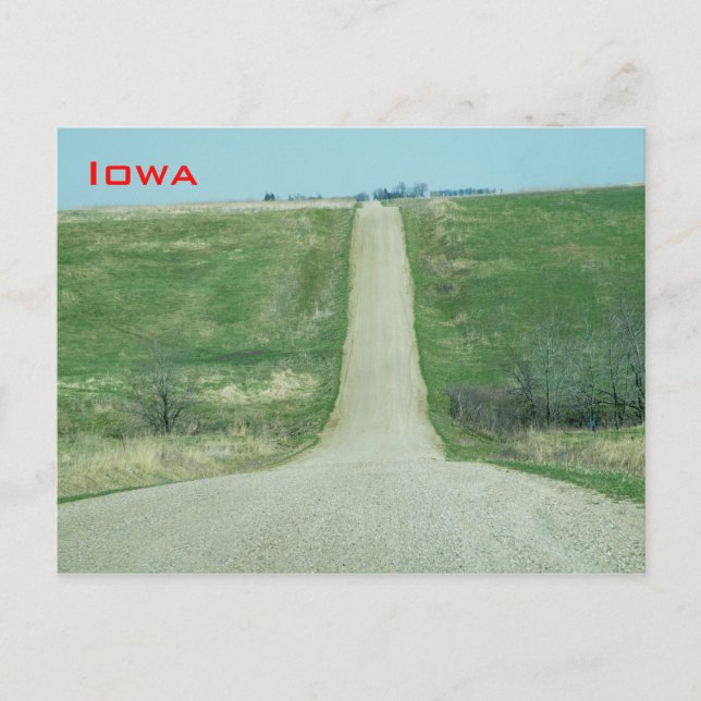 Cartão Postal Estrada diafragma - Iowa rural (Frente)