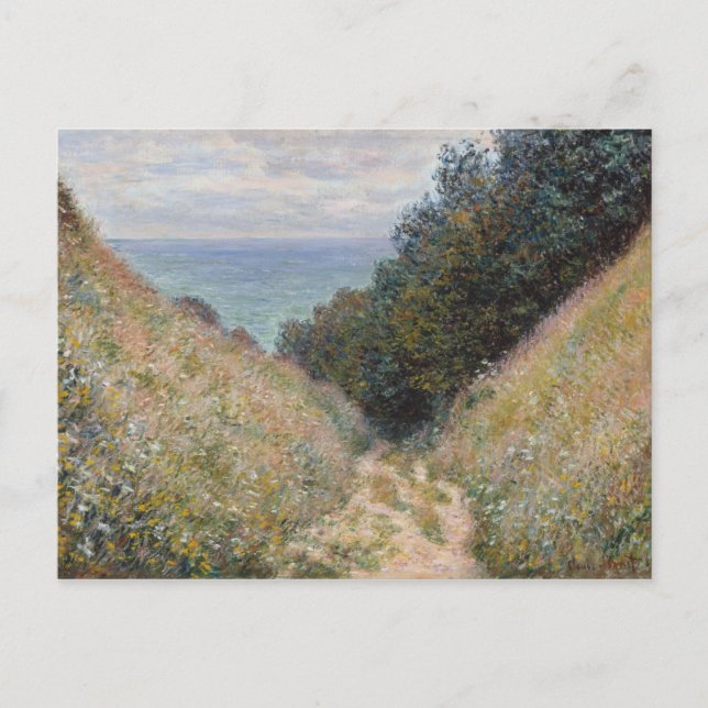 Cartão Postal Estrada em La Cavee Pourville Claude Monet (Frente)