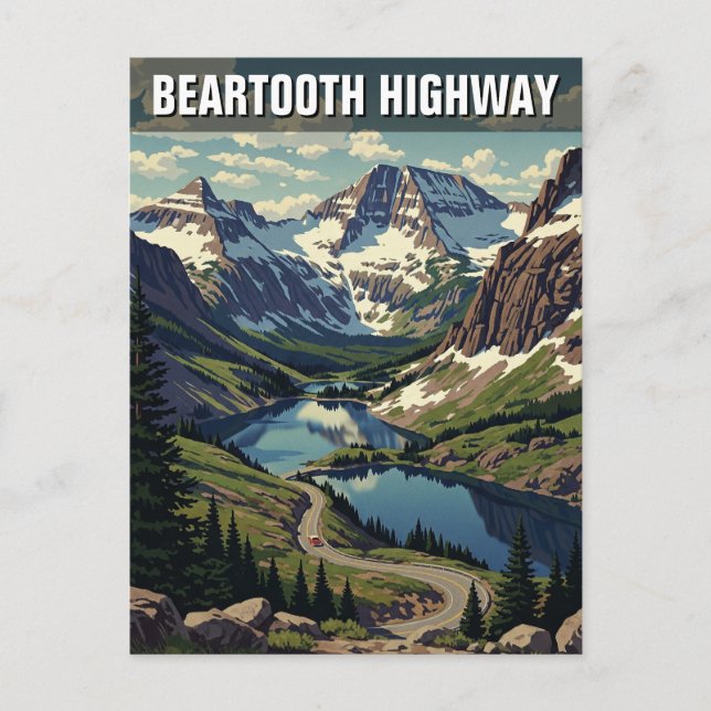 Cartão Postal Estrada Montana Beartooth (Frente)