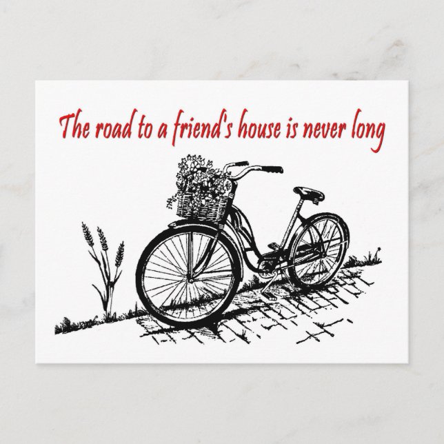 Cartão Postal Estrada para uma casa de amigos (Frente)