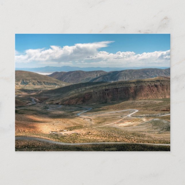 Cartão Postal Estrada Serpentina de Salta e Salinas ao Fundo (Frente)