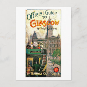 Cartão Postal Estradas de elétrico de Glasgow e de bairro