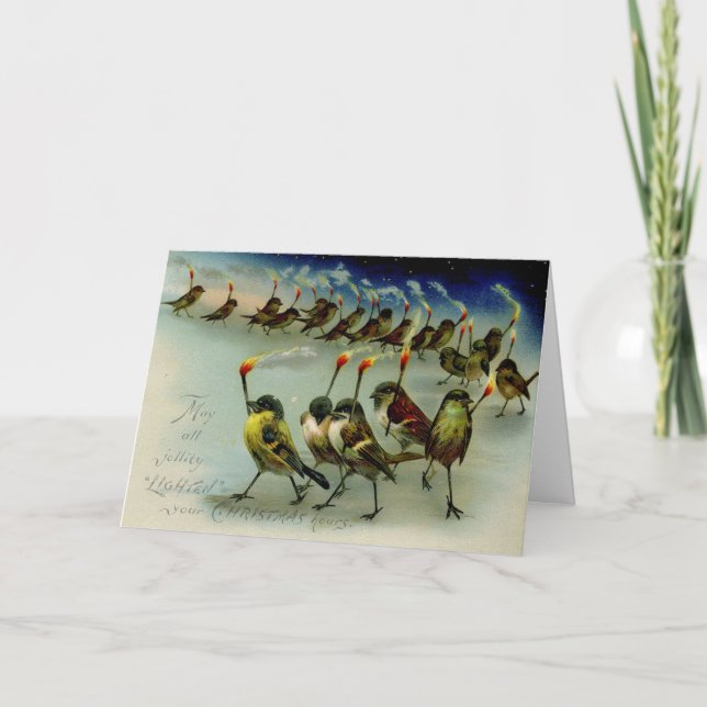 Cartão postal estranho e antigo de uma multidão de (Frente)