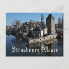 Cartão Postal Estrasburgo Alsace França Ponts Couverts Viagem