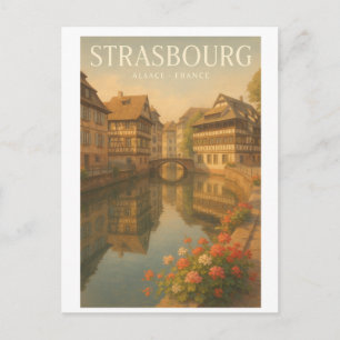 Cartão Postal Estrasburgo — cidade romântica da França