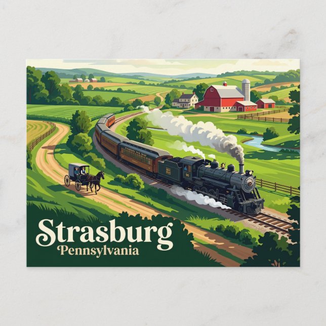 Cartão Postal Estrasburgo EUA (Frente)