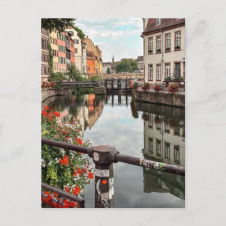 Cartão Postal Estrasburgo França Alsácia Verão