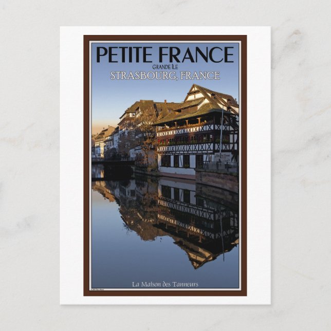 Cartão Postal Estrasburgo - Reflexões do Rio Ill (Frente)