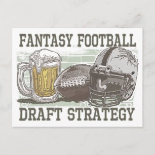 Cartão Postal Estratégia de Draft de Futebol Fantasia