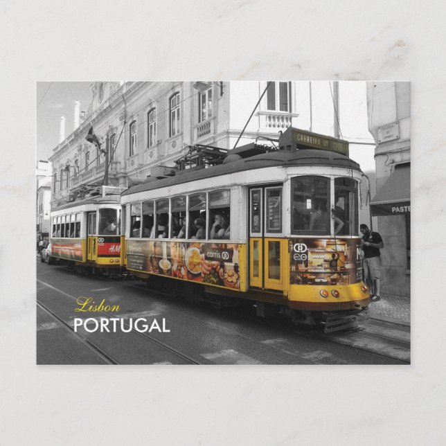 Cartão Postal Estratégia de Lisboa 28 | Eletrico 28 Lisboa (Frente)