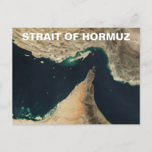 Cartão Postal Estreito da imagem de satélite de Hormuz