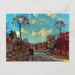 Cartão Postal Estreito de Louveciennes art de Camille Pissarro