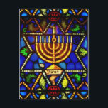CARTÃO POSTAL ESTRELA DE DAVID E MENORAH<br><div class="desc">FOTO</div>