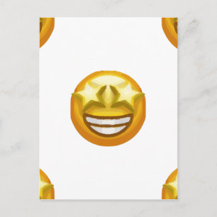 Cartão Postal estrela de olhos emoji