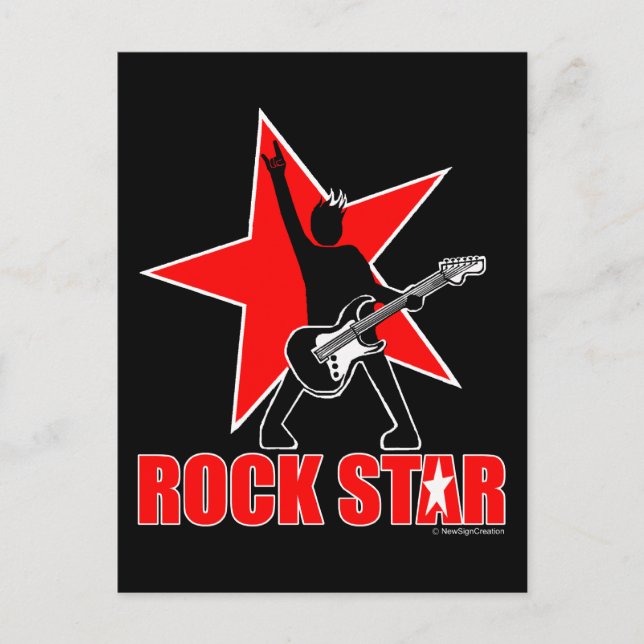 Cartão Postal Estrela de Rock (Frente)