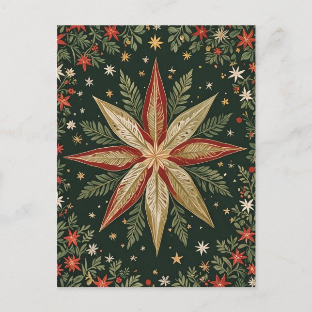 Cartão Postal Estrela de Wonder Floral (Frente)