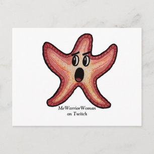 Cartão Postal Estrela-do-Mar Chocada, MeWarriorWoman no Twitch