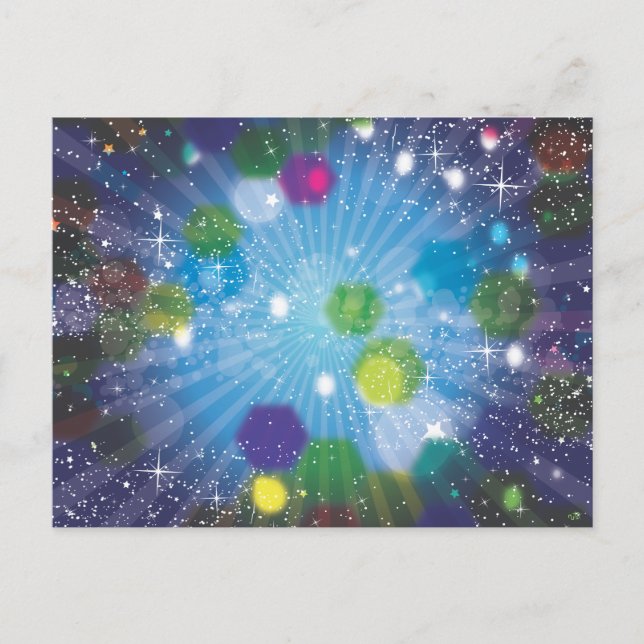Cartão Postal Estrelas abstratas (Frente)