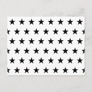 Cartão Postal Estrelas Brancas e Pretas