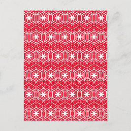 Cartão Postal Estrelas brancas, flocos de neve, Feriados de inve