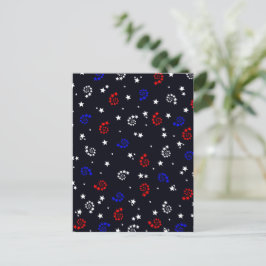 Cartão Postal Estrelas de 4 de julho sujas - 4 de julho