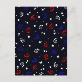 Cartão Postal Estrelas de 4 de julho sujas - 4 de julho