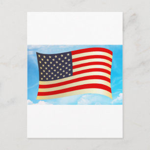 Cartão Postal Estrelas de Bandeira Americanas Grevem Tropas Hone