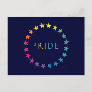 Cartão Postal Estrelas do Arco-íris do Orgulho Gay