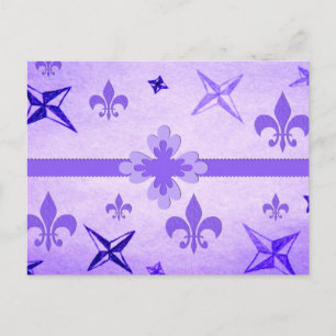 Cartão Postal Estrelas e Fleur De Lis