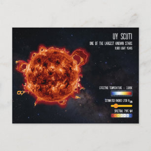 Cartão Postal Estrelas Espaciais Astronomia Maior Estrela Inform