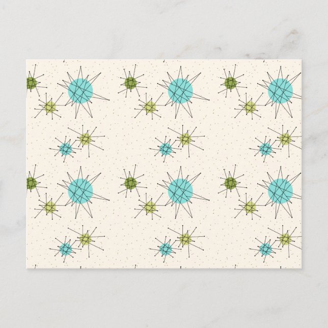 Cartão Postal Estrelas Explodindo Atômicas Icônica (Frente)