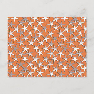 Cartão Postal Estrelas prateadas sobre cobre