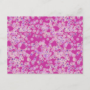 Cartão Postal Estrelas, tons de lilás contra magenta