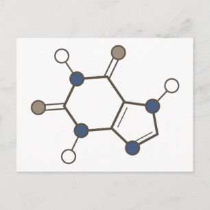 Cartão Postal estrutura molecular cafeína