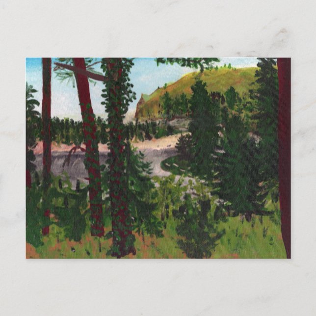 Cartão Postal Estuário no Oregon, Norte da Cidade de Lincoln, Or (Frente)