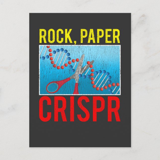 Cartão Postal Estudante de Biologia Engraçado Crispr DNA Biólogo (Frente)