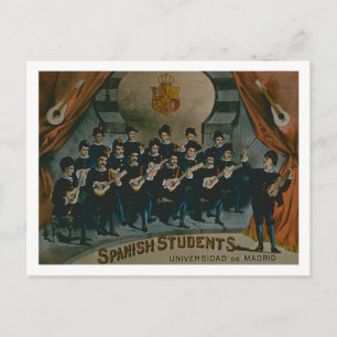 Cartão Postal "Estudantes espanhóis, Universidade de Madrid" (c