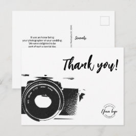 Cartão Postal Estúdio Fotográfico de Casamento de Apreciação ao 