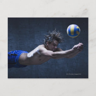 Cartão Postal Estúdio jogando voleibol jogando 2