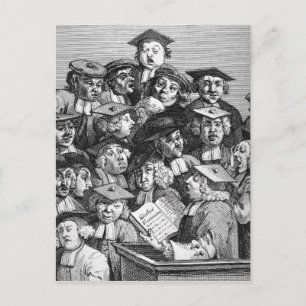 Cartão Postal Estudiosos em uma palestra, 20 de janeiro de 1736-