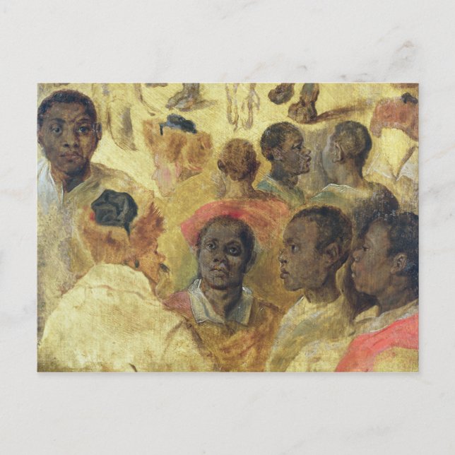 Cartão Postal Estudo de Cabeças de Moorish (Frente)
