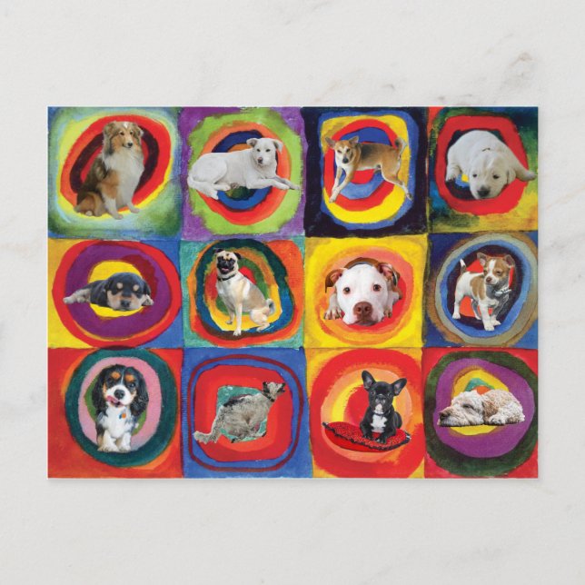 Cartão Postal Estudo de Cães (Frente)