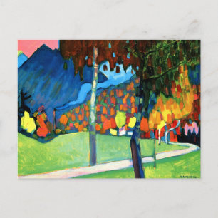 Cartão Postal Estudo de Outono em Oberau, por Kandinsky,